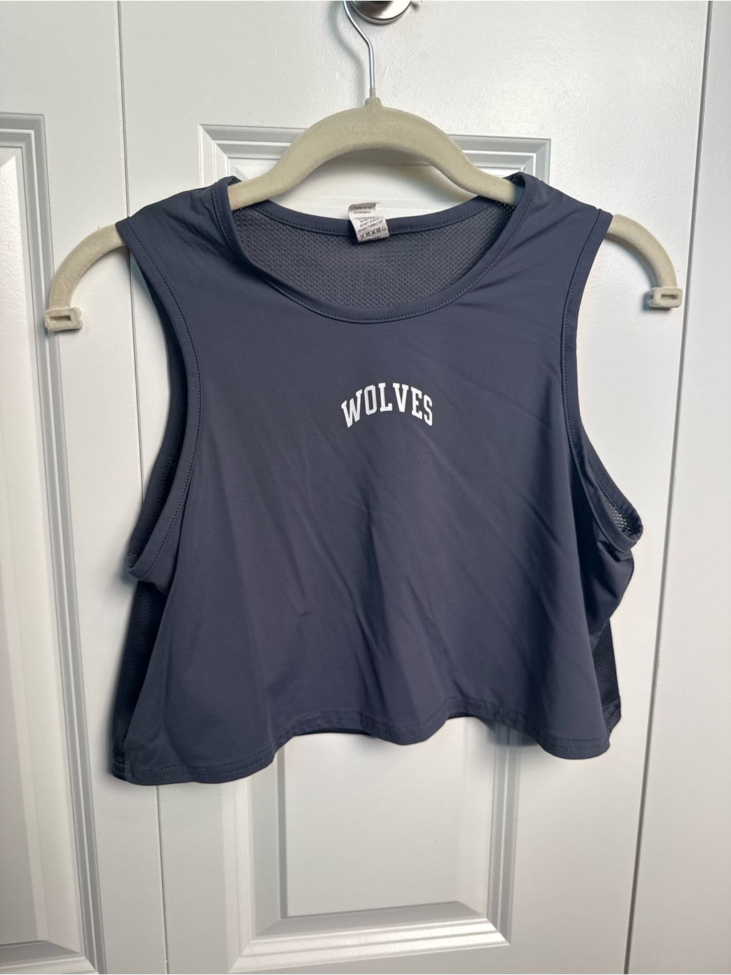Darc Sport Wolves Cropped Athletic Tank Top - Blue